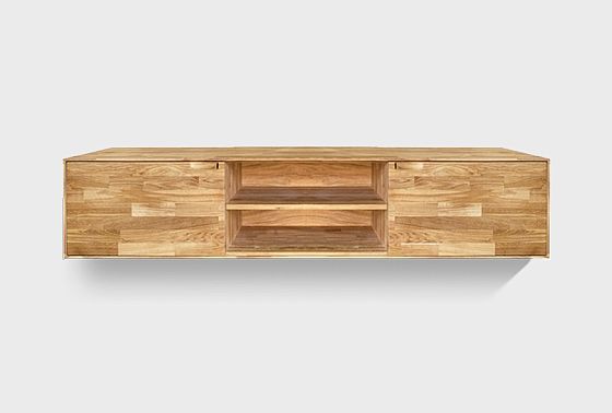 Тумба под ТВ навесная "Ирвинг" массив дуба 4