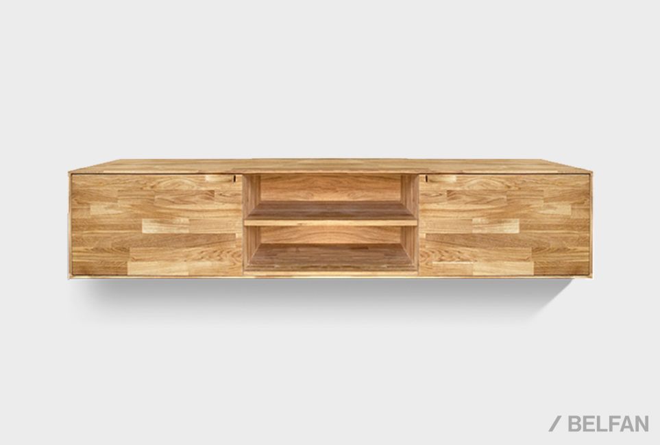 Тумба под ТВ навесная "Ирвинг" массив дуба 8