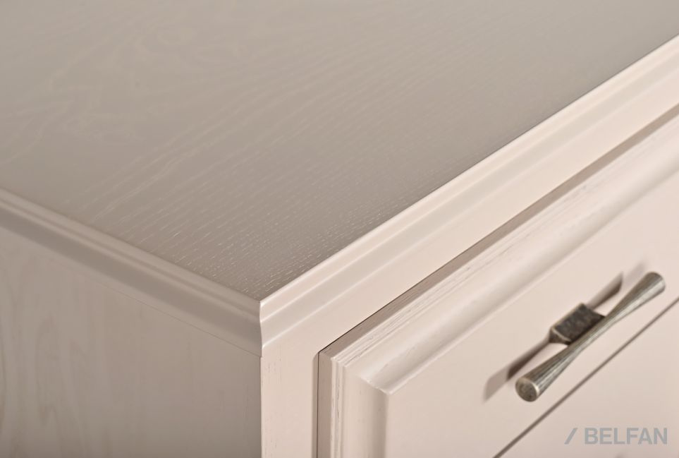 Комод "Сакраменто" 5 (высокий) массив и шпон дуба, МДФ 3