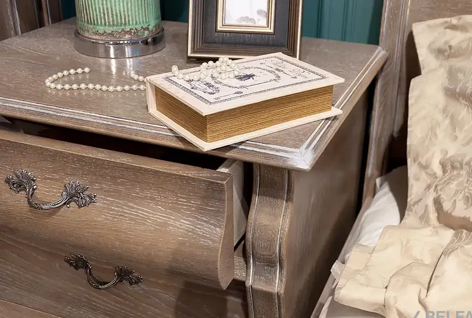 Спальня «Тэфи» #1 амбэр с белой патиной 2