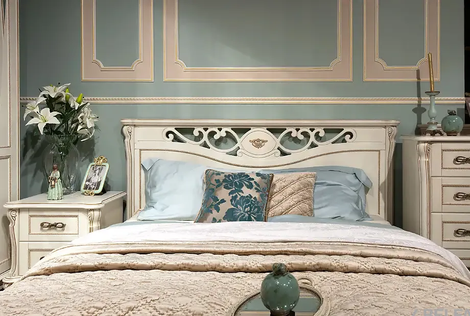 Спальня «Алези» #1 слоновая кость с золочением 5