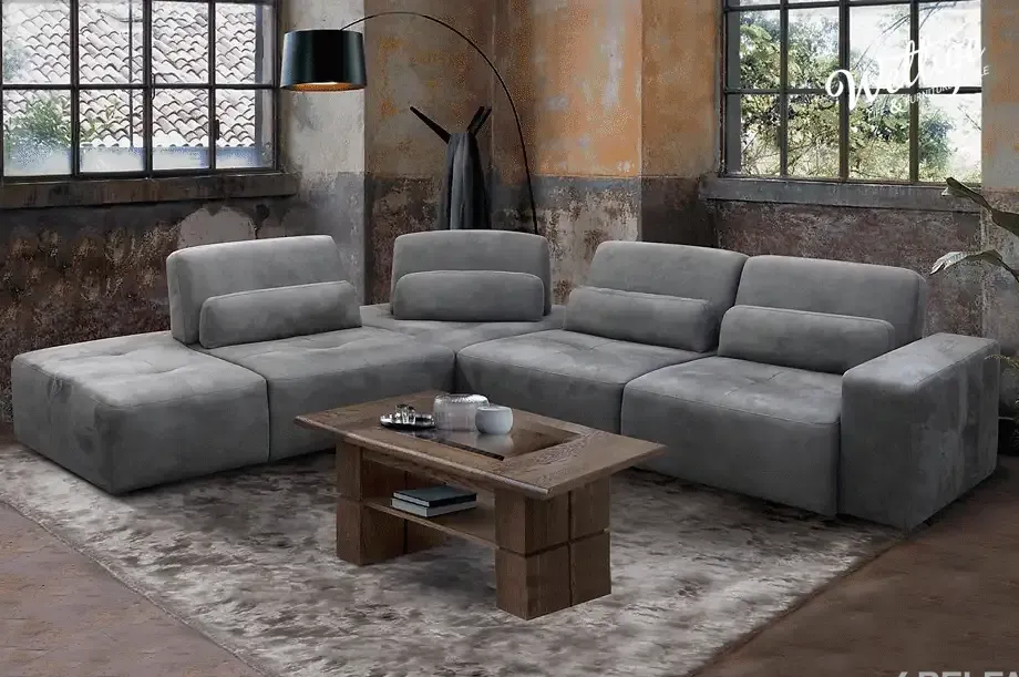 БАКСТЕР угловой диван с оттоманкой #2 5