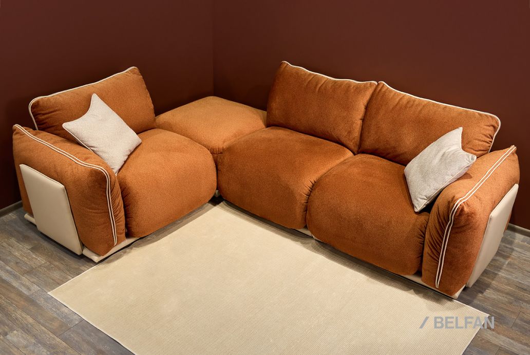 «ФЕРРЕ» диван трёхместный с пуфом #1 9