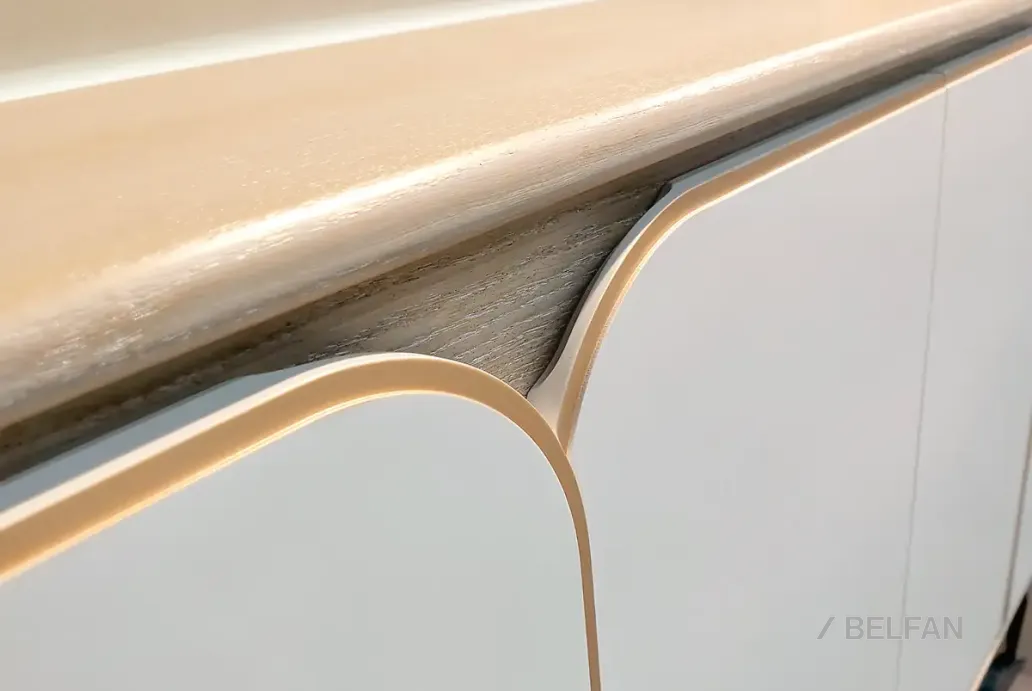 Гостиная «Алекса» #2 айвори+жемчужный дуб, золотая патина 4