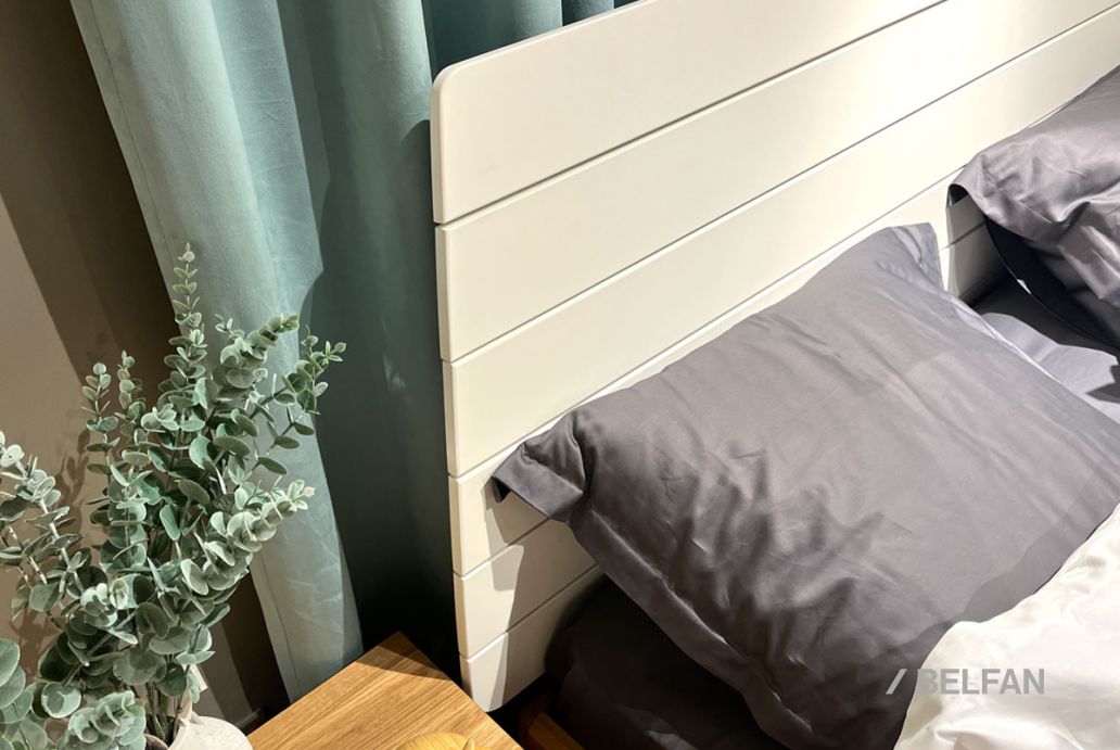 Спальня «Уоллстрит» #2 к-бейц-масло, ф-бейц-масло, вст-белый 1