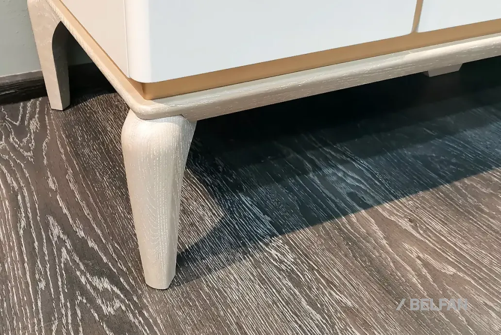 Гостиная «Алекса» #2 айвори+жемчужный дуб, золотая патина 2