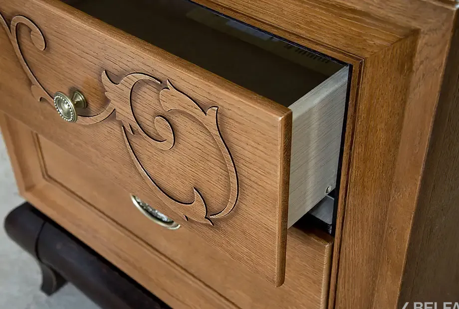 Спальня «Соната» #2 коньяк с тёмной патиной + горький шоколад 1