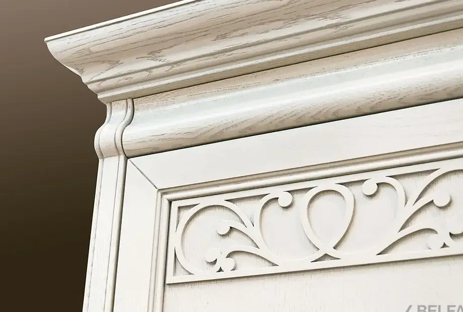 Спальня «Тэфи» #2 белая эмаль с тёмной патиной 1