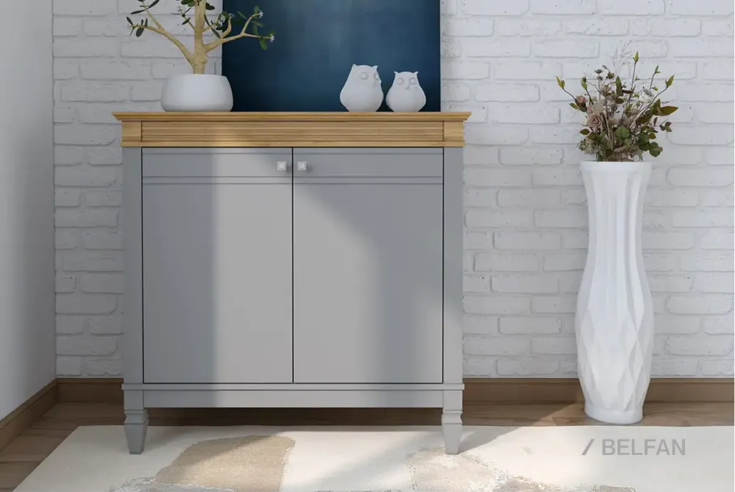 Гостиная «Ольса» #3 серый 7042 + антик 24 1