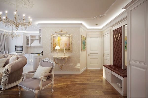 Прихожая в классическом стиле 