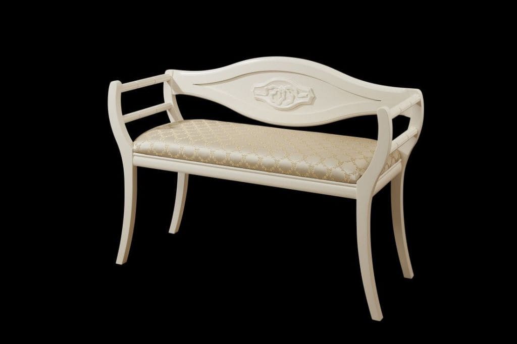 Белая банкетка для спальни