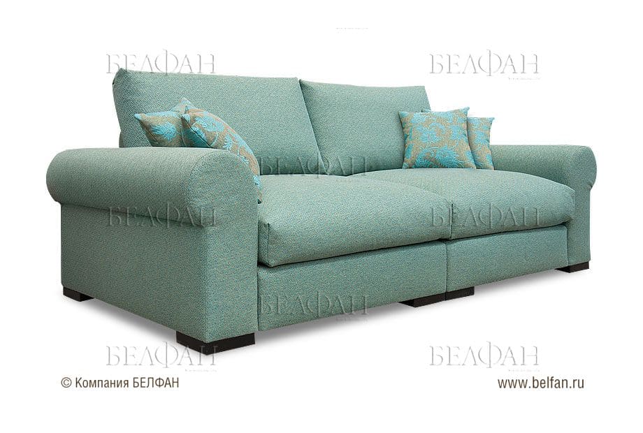 Диван в бирюзовых тонах