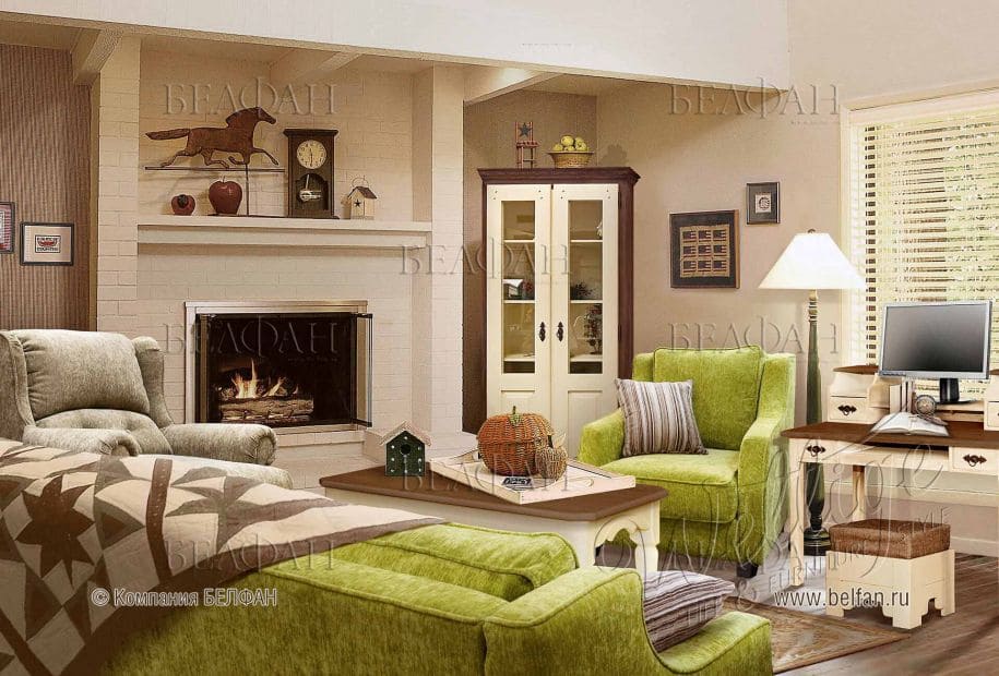 Кабинет в светлых тонах - интерьер Кабинет в светлых тонах