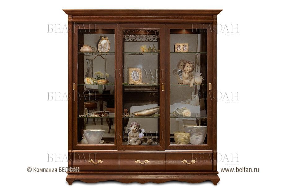 Виды шкафов-витрин для гостиной