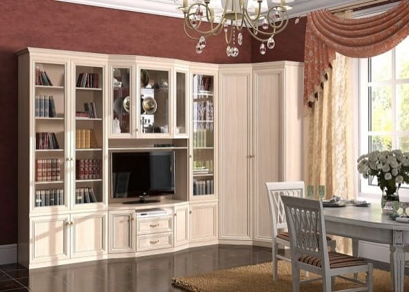 Угловая стенка в классическом стиле