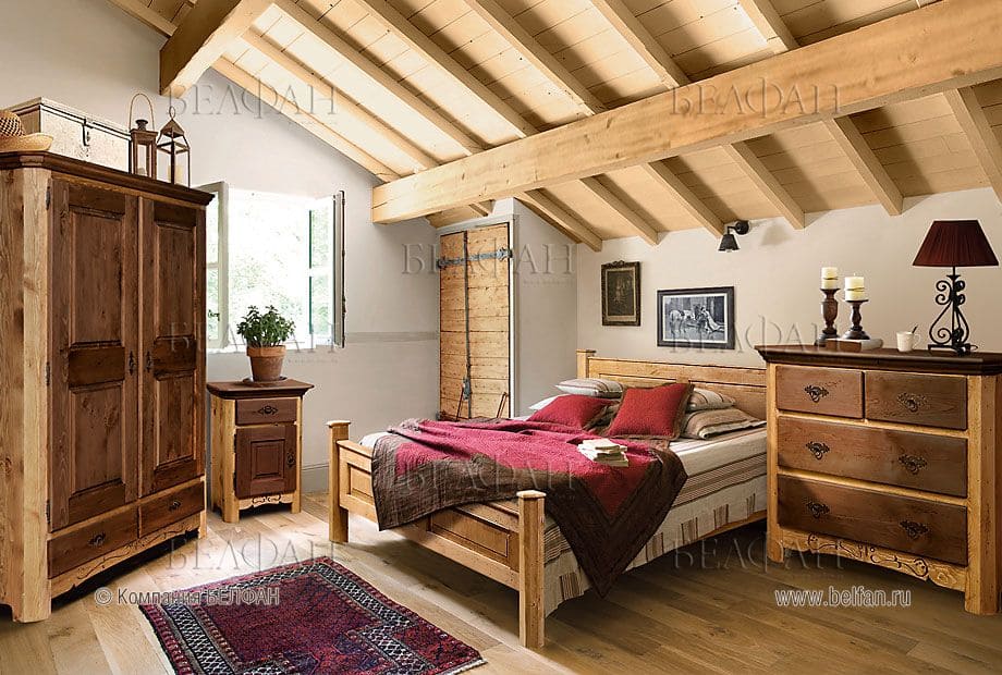 спальня из массива дерева