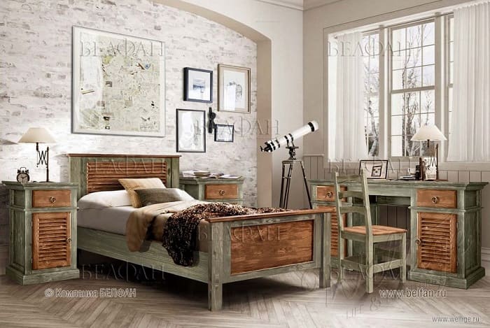 Интерьер детской в коричневых тонах_освещение