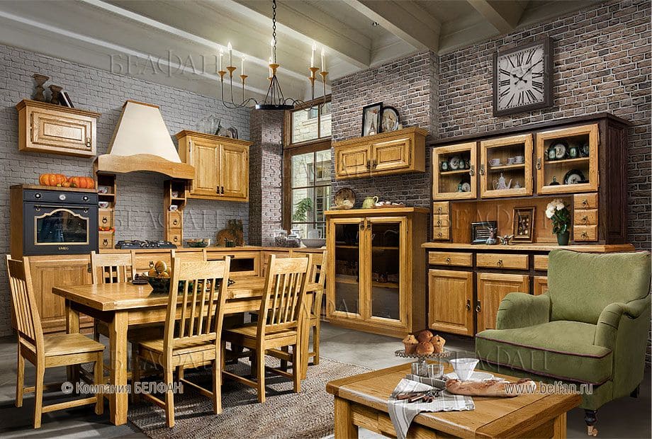 гостиная из массива дерева