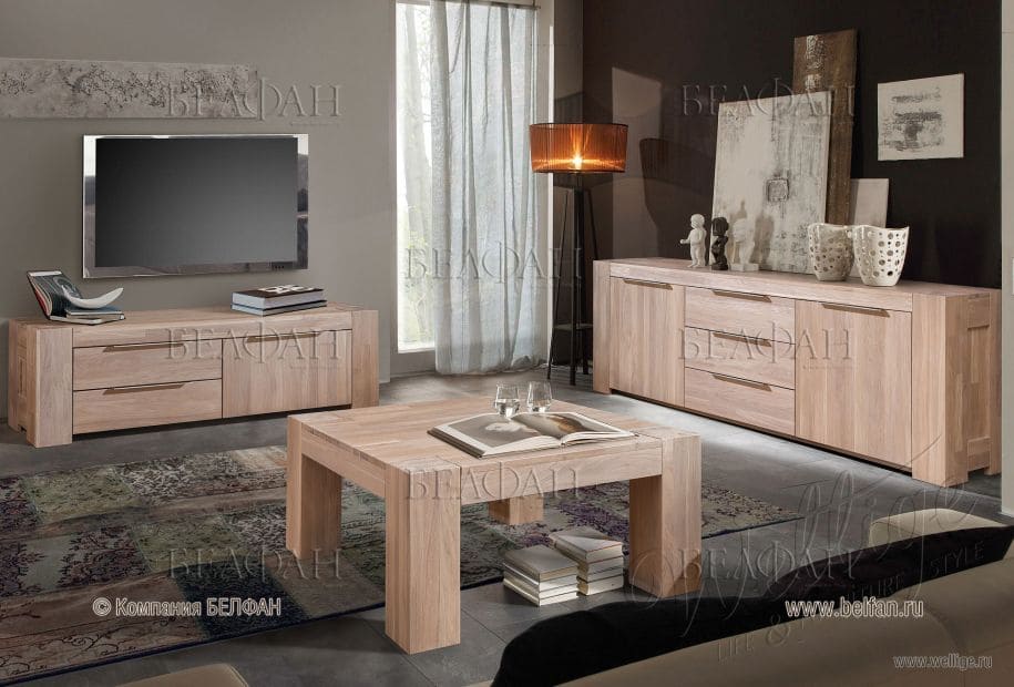 гостиная из массива дерева