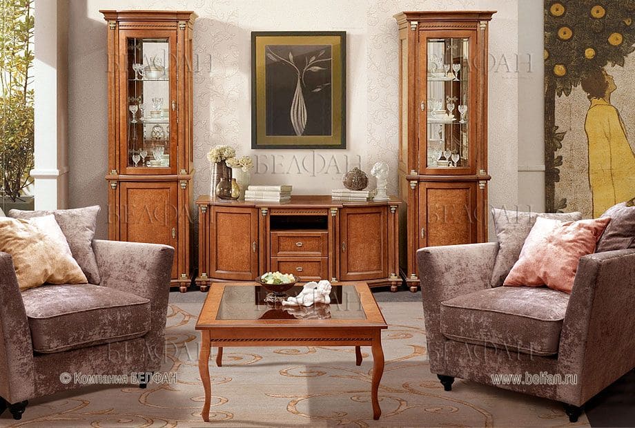 гостиная из массива дерева