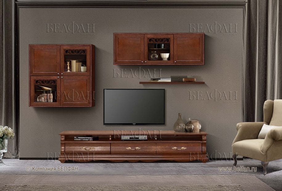 гостиная из массива дерева