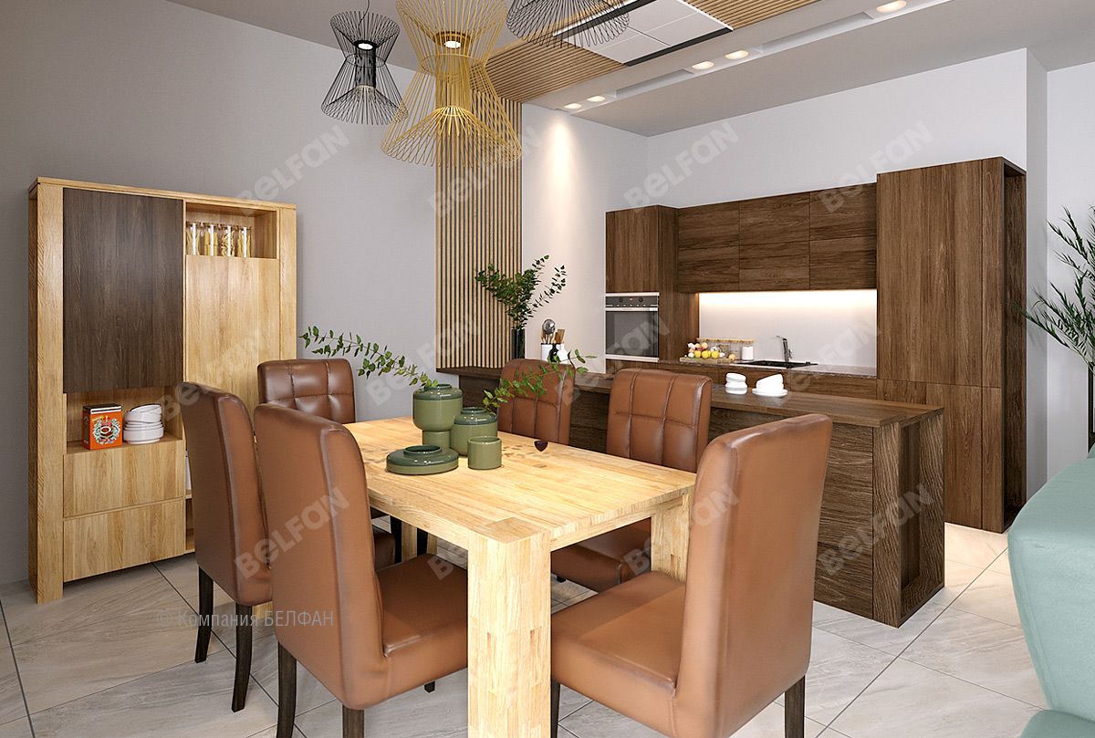 расстановка мебели в кухне-гостиной с отделкой стен расстановка мебели в кухне-гостиной