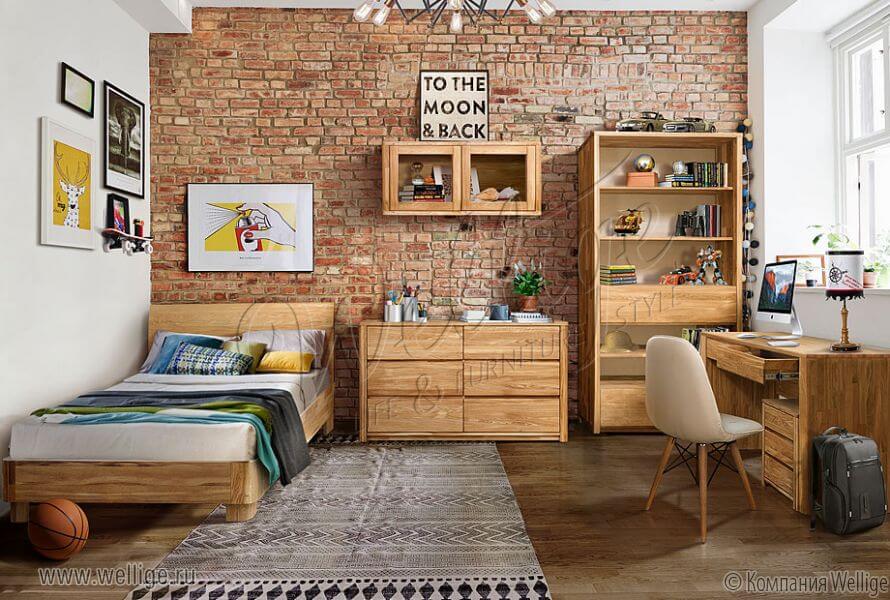 Комод в стиле лофт в детской комнате