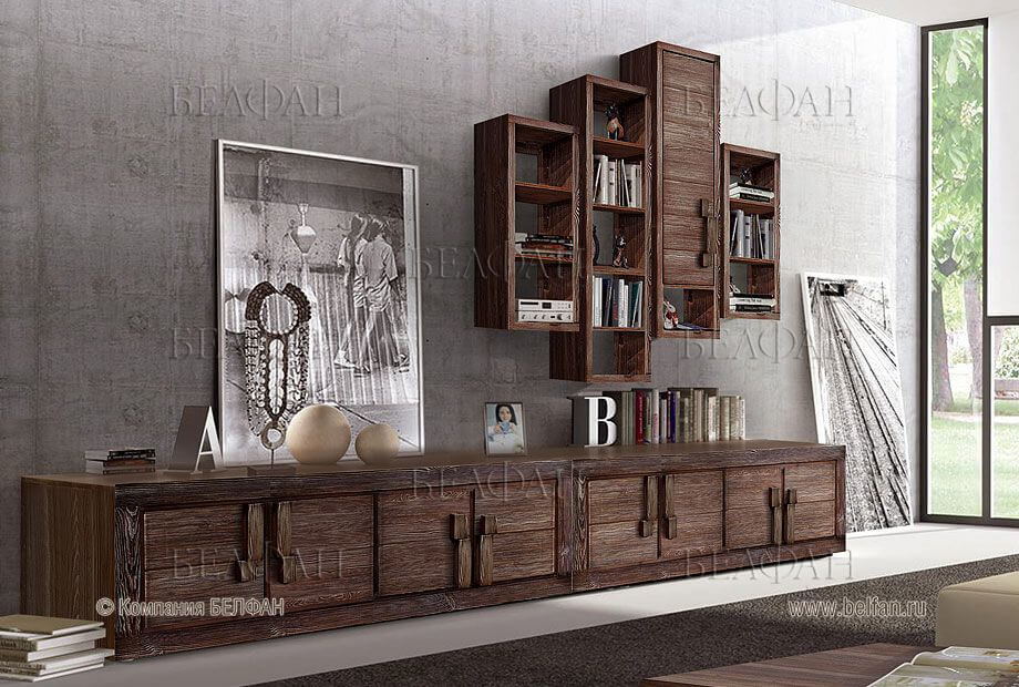 Современный длинный комод в гостиную