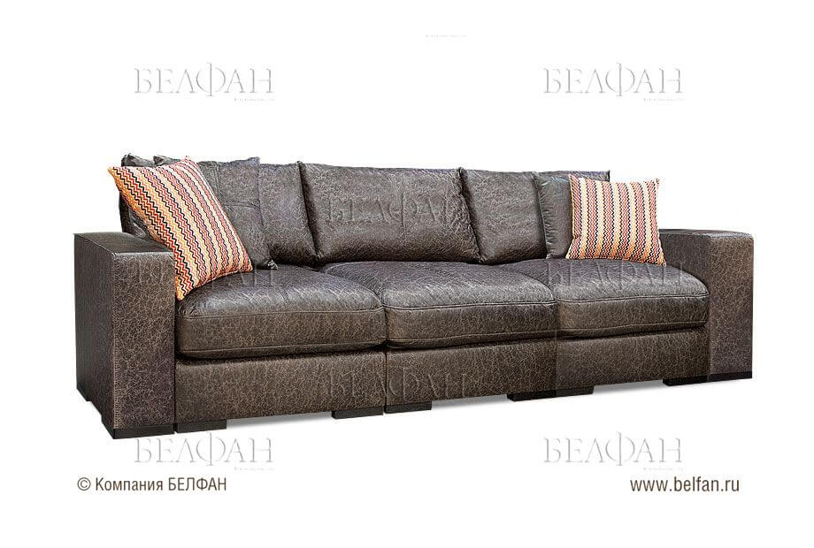 Диван темно-коричневого цвета