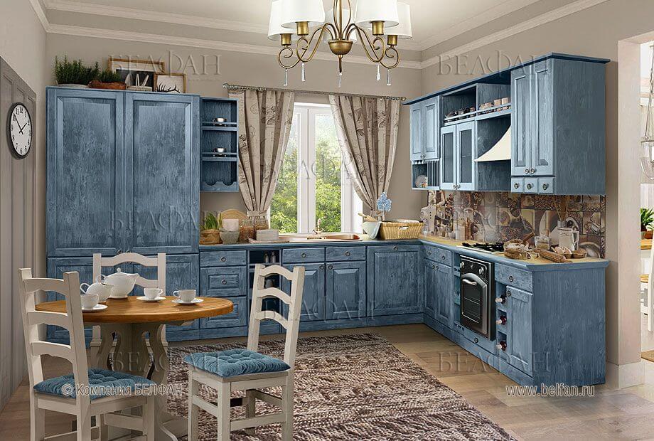 Сочетание голубого и коричневого тонов