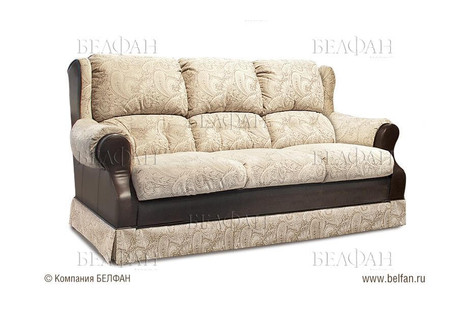 Бежевая обивка на диване 
