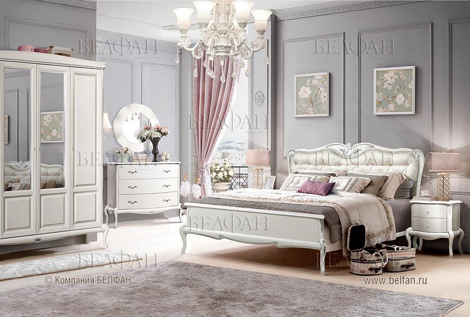 спальня в светлых тонах