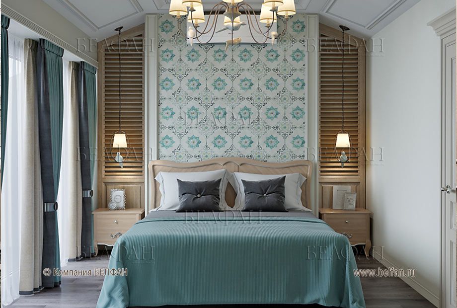 Маленькая спальня в светлых тонах