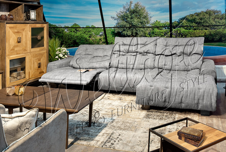 Модульный диван с оттоманкой