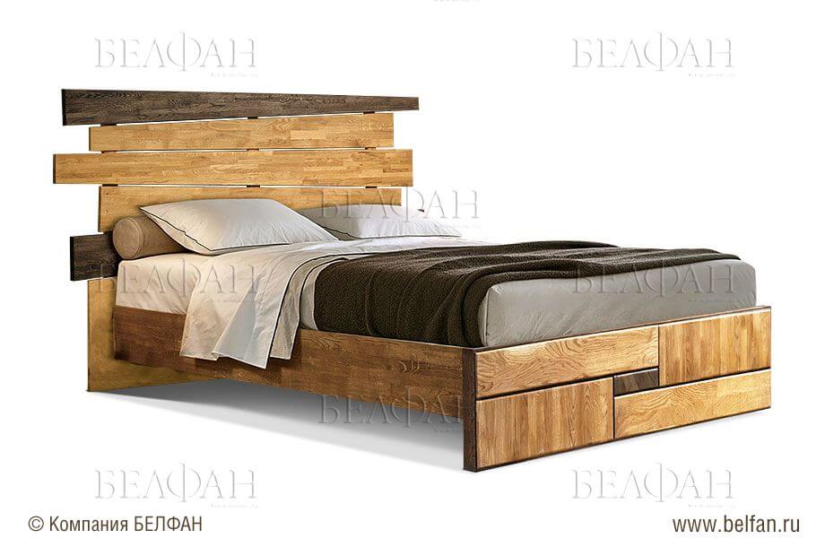 Фото кровати из массива дуба