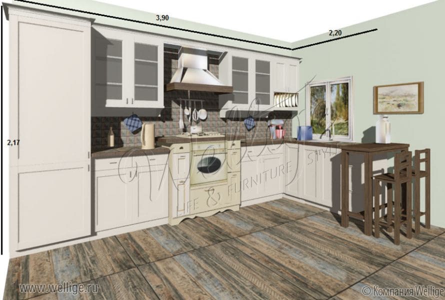 Фото интерьера кухни прованс