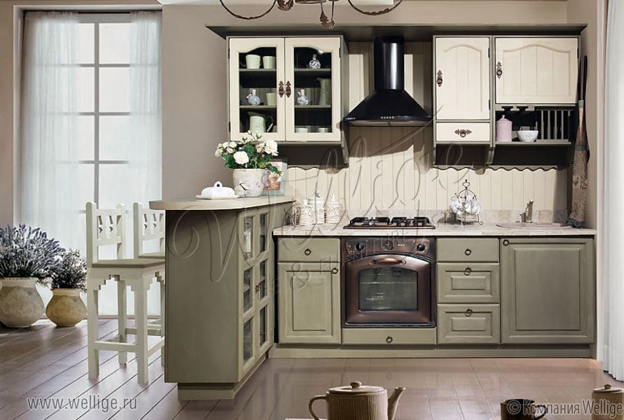 Фото интерьера кухни прованс