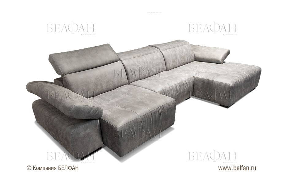 Виды диванов с двумя оттоманками