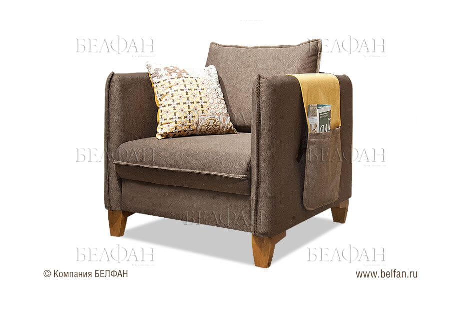 Стильное коричневое кресло