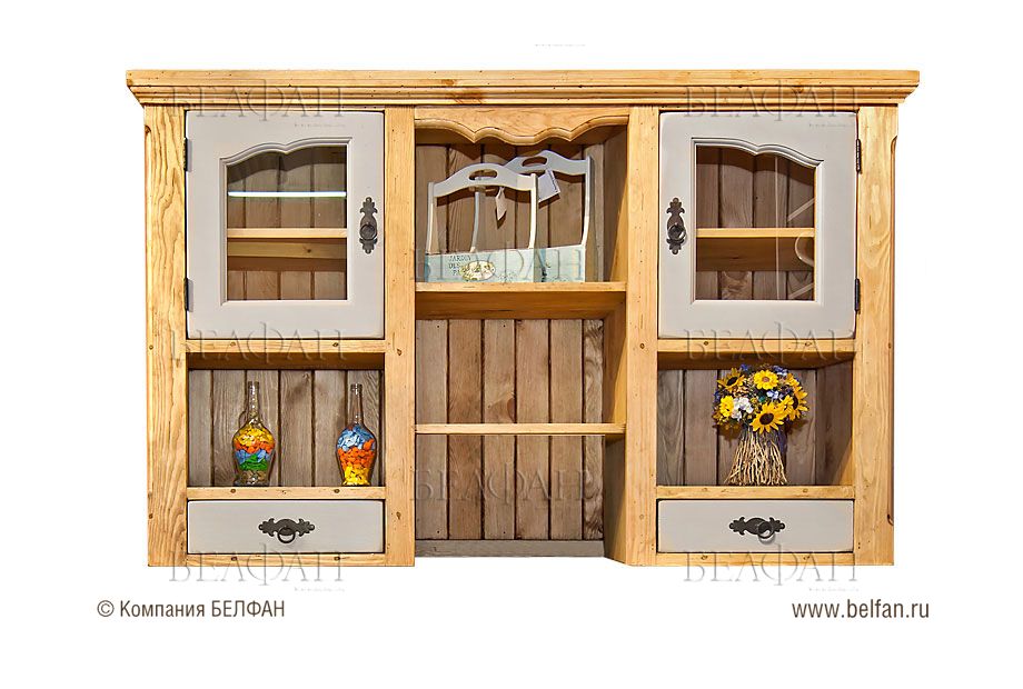 Варианты декора буфета из массива дерева
