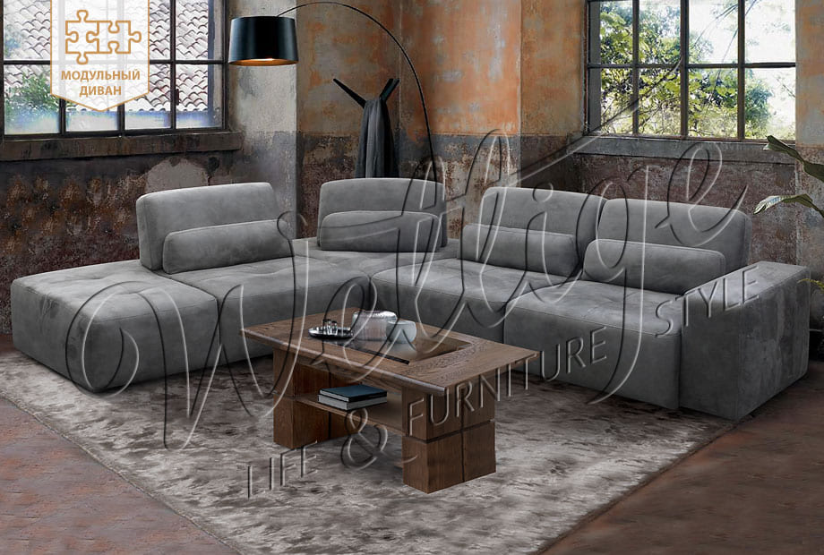 Фото модульных диванов для интерьера гостиной