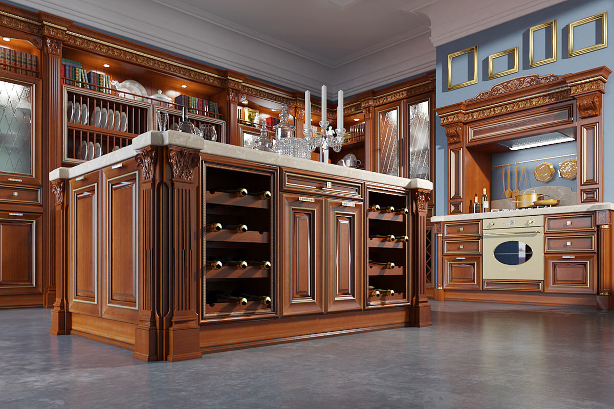Классические кухни из массива дерева Классические кухни из массива дерева