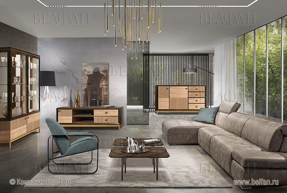 Как расположить угловой диван в гостиной