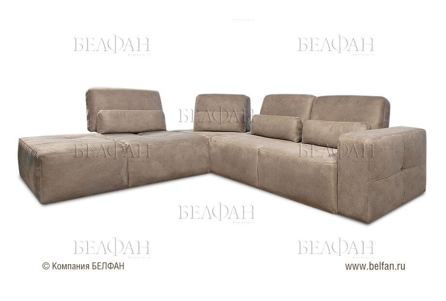 Угловой диван с оттоманкой