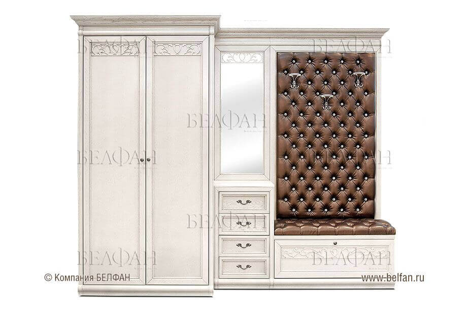 Мебельный комплект одного со стеной оттенка 