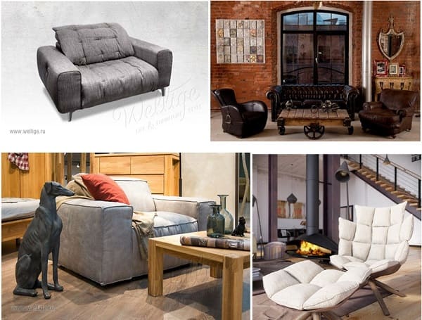 Кресла в стиле лофт