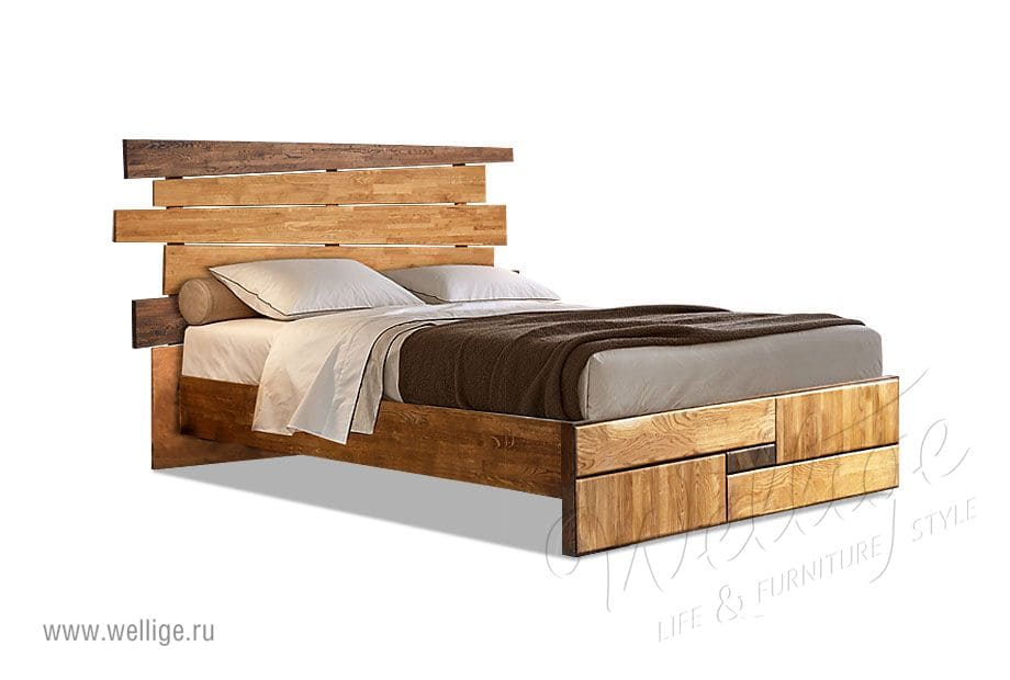 Кровать из массива бука - размеры Кровать из массива бука