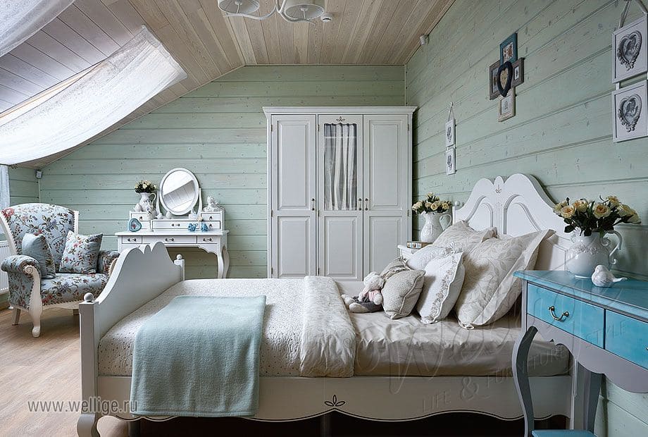 Интерьер спальни в стиле прованс