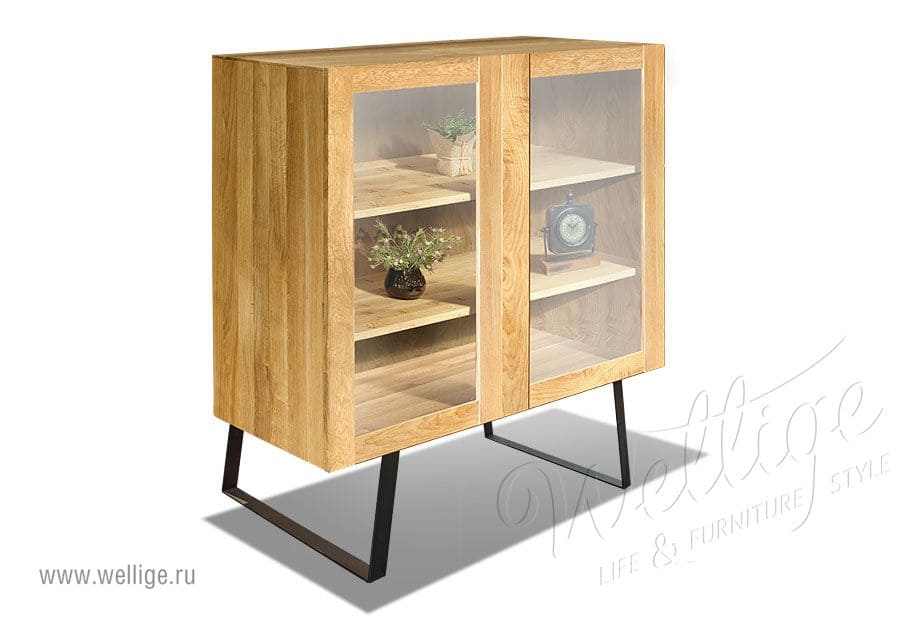 Шкаф-витрина в стиле лофт