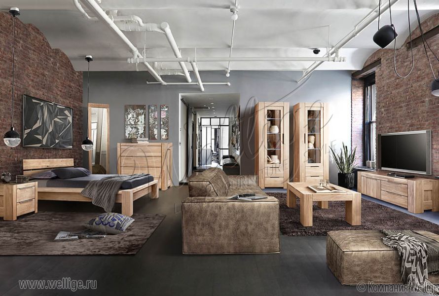 Интерьер гостиной в стиле лофт Интерьер гостиной в стиле лофт